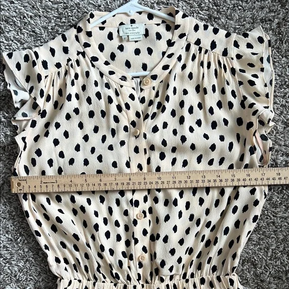 Like New! Kate Spade Leopard Dot Romper Blush/Black in Size 2 - Picture 11 of 14